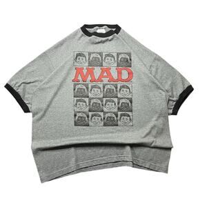 Vintage 90s MAD TV Funny Face Ringer Shirt XL Alfred Neuman